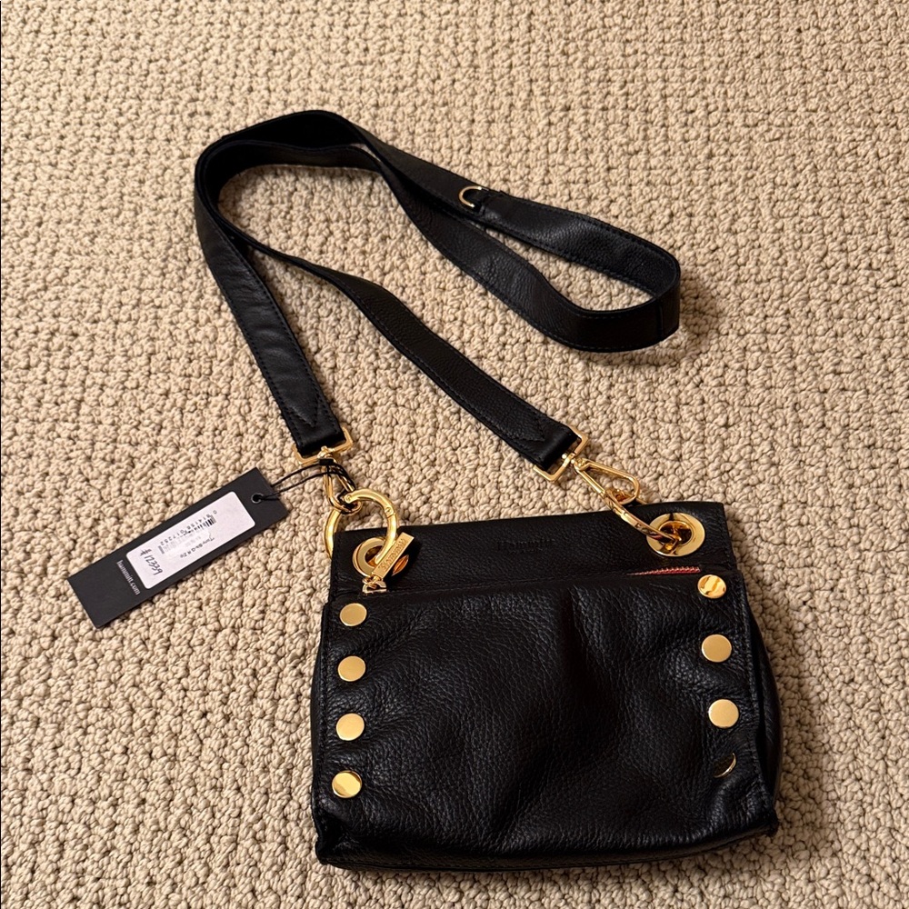 Hammitt Black Crossbody Bag with Gold Accents